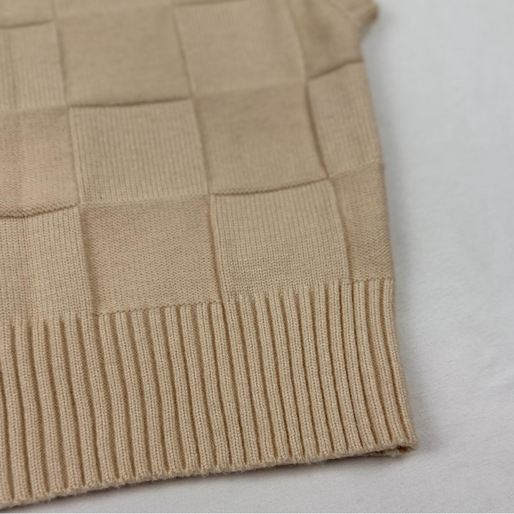 Sage The Label Suddenly I See Sweater Vest Knit Neutral Minimalist Cropped XS - Picture 4 of 12